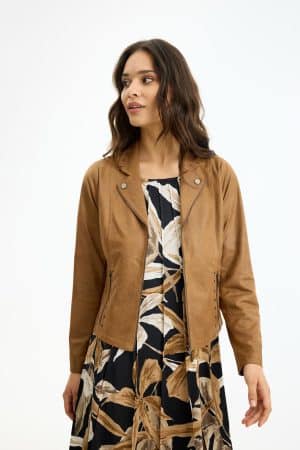 In Front - Mapelina jacket Cognac